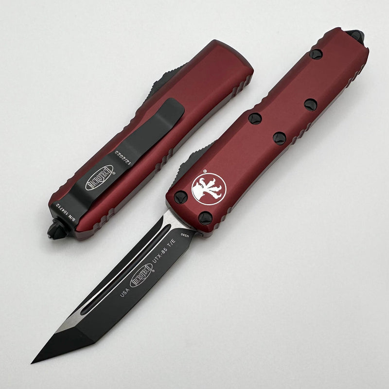 Microtech UTX-85 Tanto Black & Merlot 233-1MR