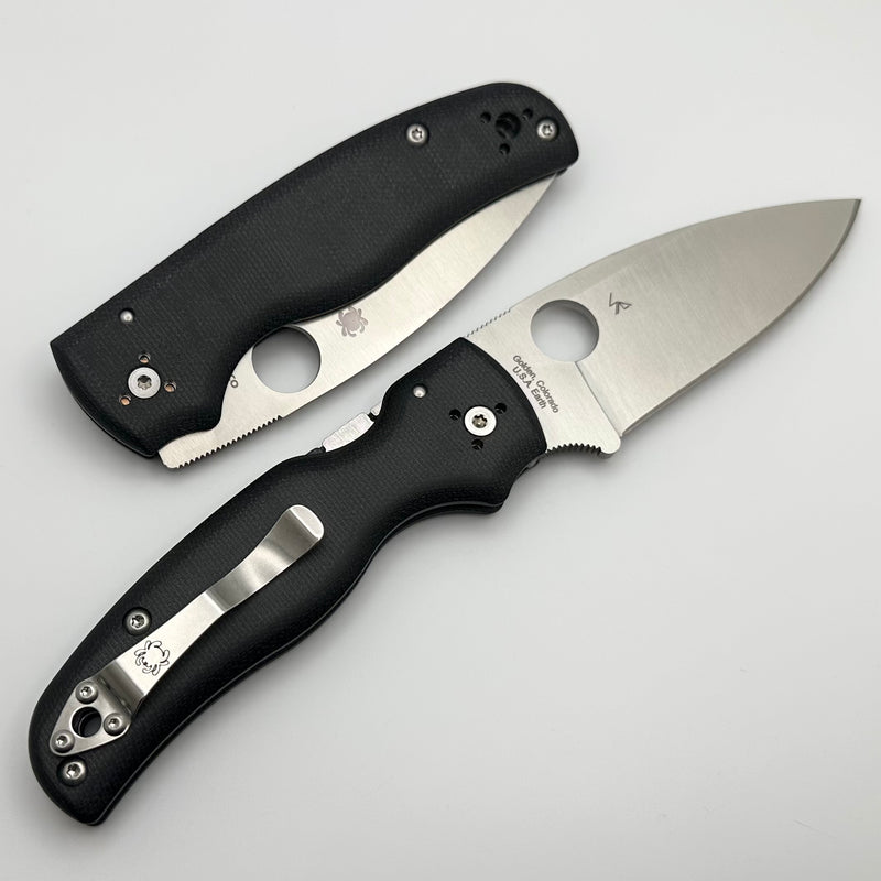 Spyderco Knives Shaman Black Micarta & CTS-XHP Distributor Exclusive C229MXHPP