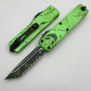 Microtech UTX-85 Gen IV Oogie Boogie Aluminum Handle w/ T/E Full Serrated M390MK Signature Series 12334-3OOS