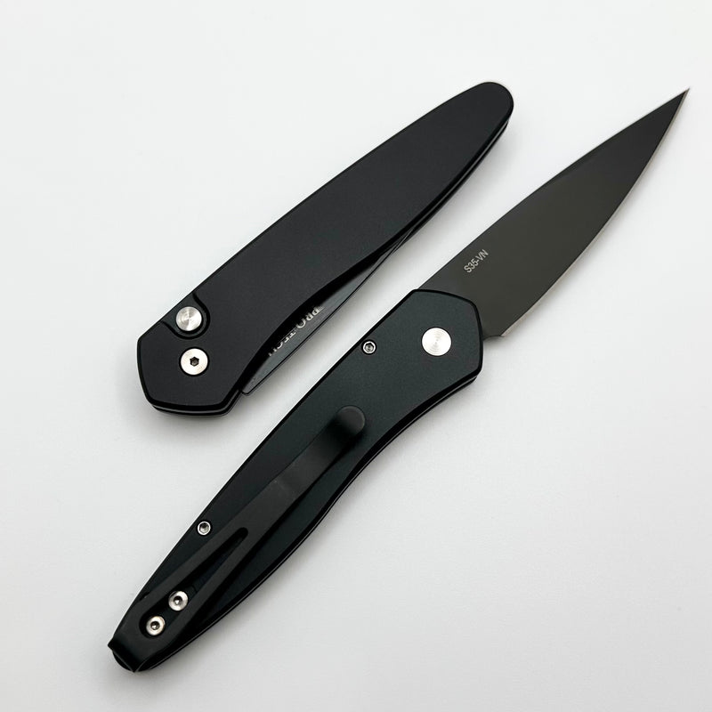 Pro-Tech Newport Black Handle & Black S35VN 3407