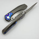 Brian Brown Knives Raptor V3 w/ Bead Blast Zircuti Inlaid Integral Titanium Handle & Hand Satin Vanax Exclusive