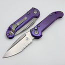 Microtech Marfione Select LUDT Gen III Purple Haze Slab Side Titanium Handles w/ Purple Accents & Serrated Stonewash S/E 1135-11MS9