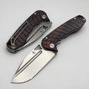 Tenable Knives Bombur Black/Red G-mascus Handle w/ Stonewash D2 Midgards Messer Design T1054C1