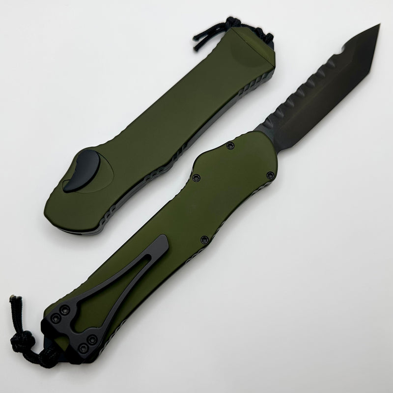 Heretic Hydra V3 OD Green Aluminum Handle & DLC Tanto MagnaCut H006-6A-GRN