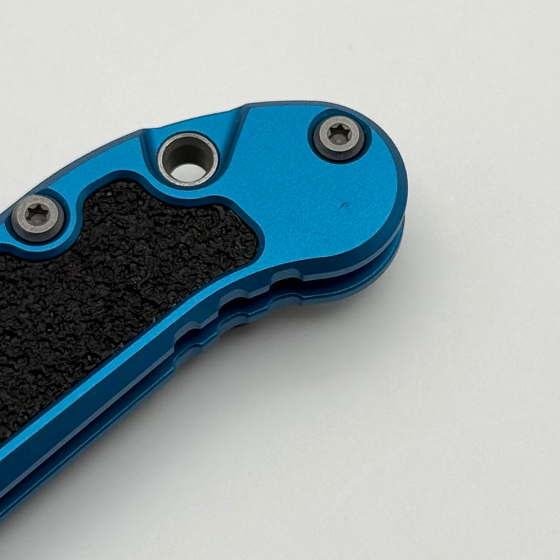 Grenade Blem Microtech Knives LUDT Gen III Apocalyptic Drop Point w/ Blue Handle 1135-10APBL