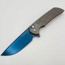 Pro-Tech Mordax Stainless Nexus Handle w/ Abalone Button & Sapphire Blue MagnaCut