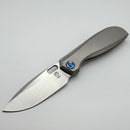 Poikilo Blade Gecko S1.1 Titanium Handles w/ Blue Ti Accents & Satin M398