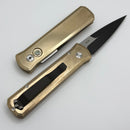 Pro-Tech Godson Bronze Aluminum Handle & Two-Tone DLC 154-CM Blade 7111