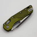 Microtech Knives MSI RAM LOK OD Green Aluminum Frag Handles & Two Tone Black M390MK 210-1FROD