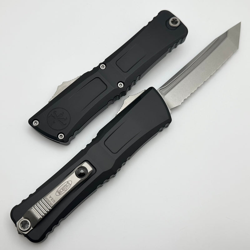 Microtech Knives Combat Troodon Gen III Stonewash F/S Tanto w/ Black Handle 1144-12