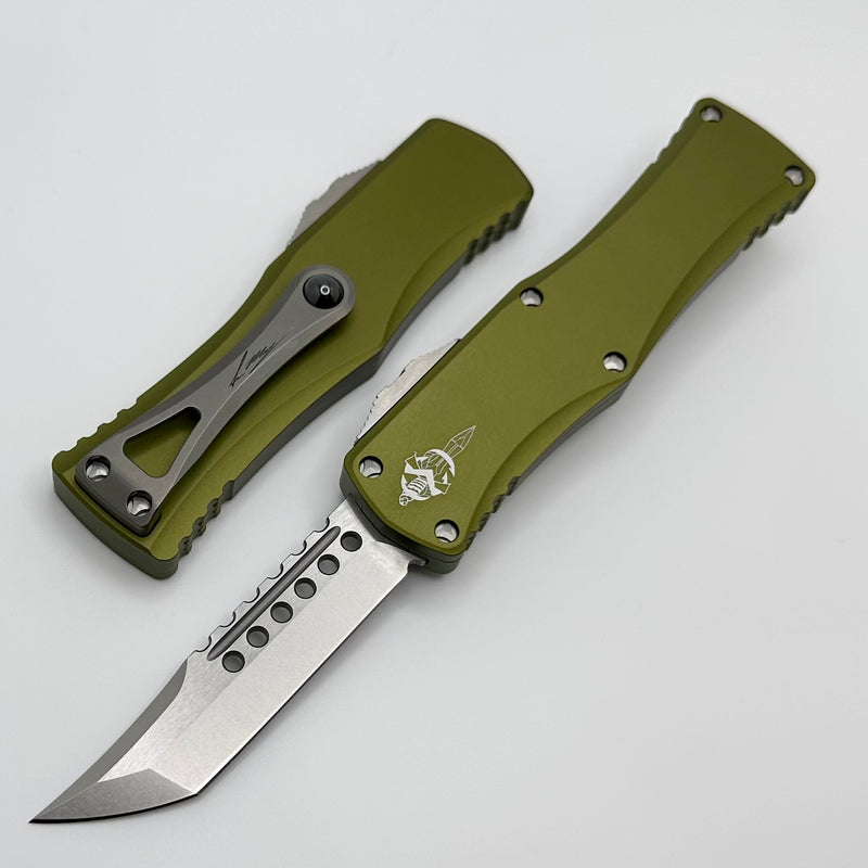 Microtech Hera Hellhound Stonewash & OD Green Signature Series 919-10ODS