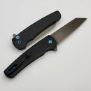 Pro-Tech Malibu Black Dragon Scale Handle w/ Sapphire Blue Hardware & Smoky Gray DLC MagnaCut Reverse Tanto