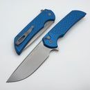 Pro-Tech Mordax Gridlock Blue Handle & Stonewash MagnaCut MX105-Blue Gridlock