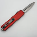 Microtech UTX-85 Gen IV w/ Red Handle & Double Full Serrated Stonewash D/E M390MK 12324-D12RD