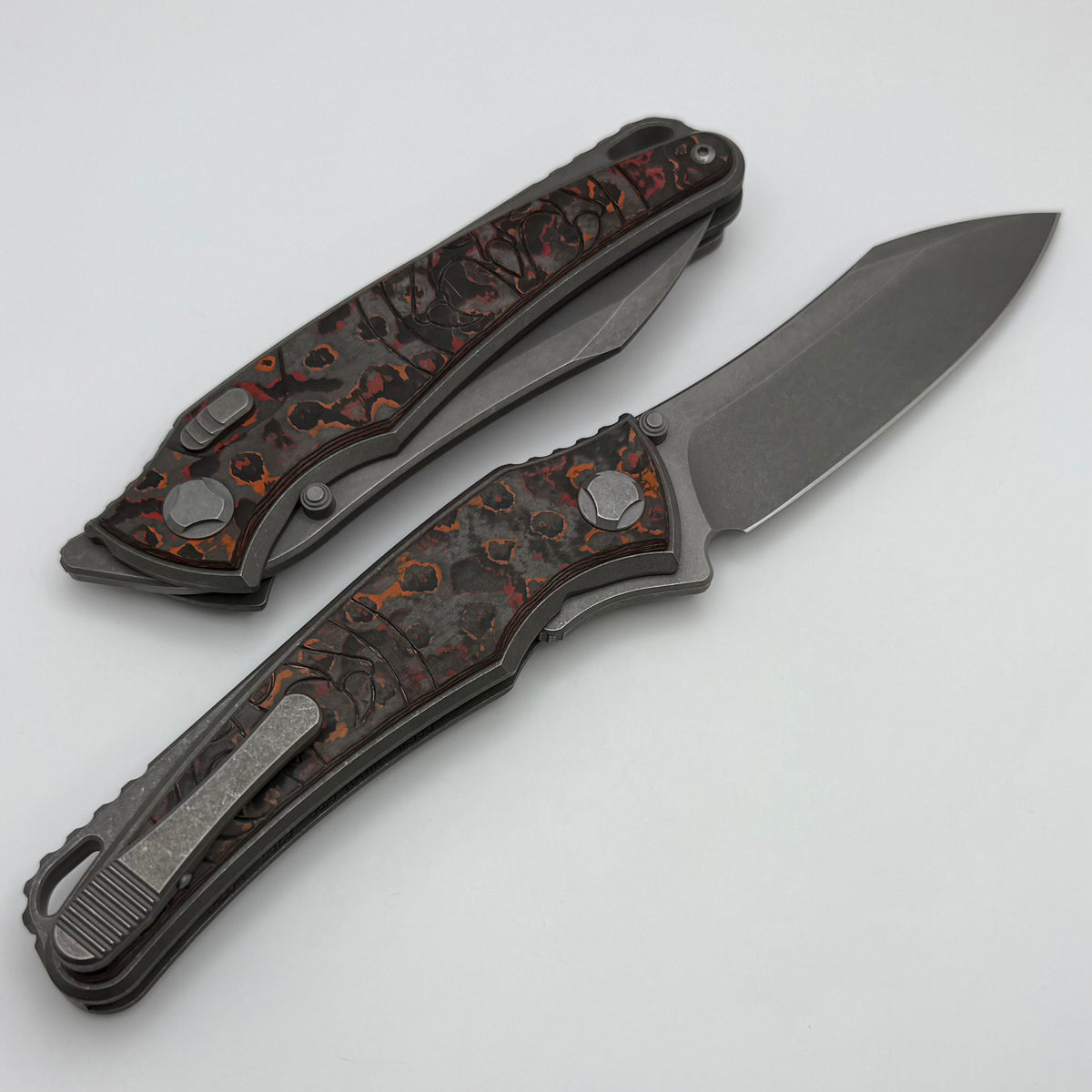 Hawk Designs Talon w/ Mars Valley Fat Carbon Overlay Handles ZirBlast/