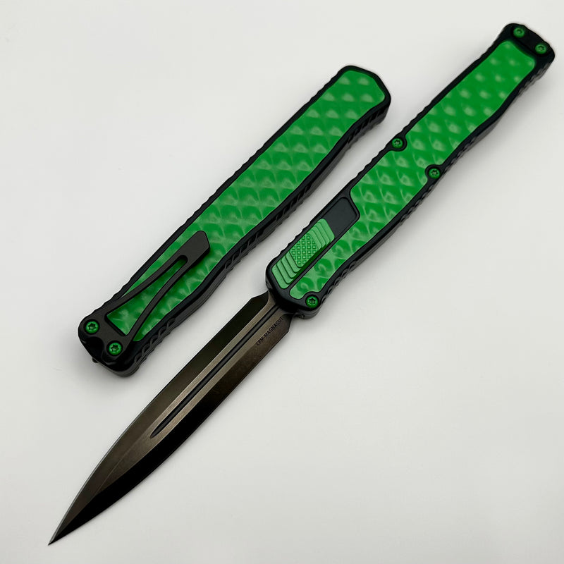 Heretic Knives Cleric II 2 Toxic Green Bubble Inlaid w/ DLC Double Edge Magnacut H020-6A-TXHDW