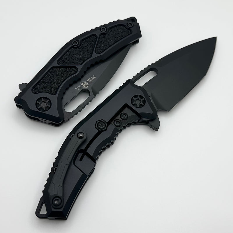 Heretic Knives Medusa Manual Black Tactical Aluminum Frame Lock w/ Grip Inlays & DLC MagnaCut H009-4A-T