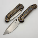 Marfione Select Microtech LUDT Ram-Lok w/ Flamed Frag Titanium Handles w/ Blue Accents & Stonewash Tanto 1136RL-10FRMS4