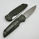 Pro-Tech TR-3 X1 Green “Fish Scale” Handle & Stonewash 154-CM TR-3 X1 SW Green