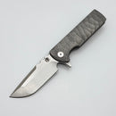 Chaves Knives T.A.K Ambidextrous Knife Drop Point M390 & Full Rocked Titanium Integral Handle Gen 2