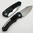 Heretic Knives Pariah Auto Stonewash Standard w/ Blue Pivot Collars & MagnaCut H048-2A