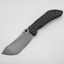 Kansept Knives Tipper Tiger Stripe Flamed Titanium Handles w/ Damascus K1079A4