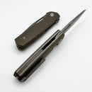 Mechforce Knives Oeser Nebo V2 Tumbled Bronze Titanium Handles & Elmax