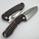 Tenable Knives Bombur Black/Red G-mascus Handle w/ Stonewash D2 Midgards Messer Design T1054C1