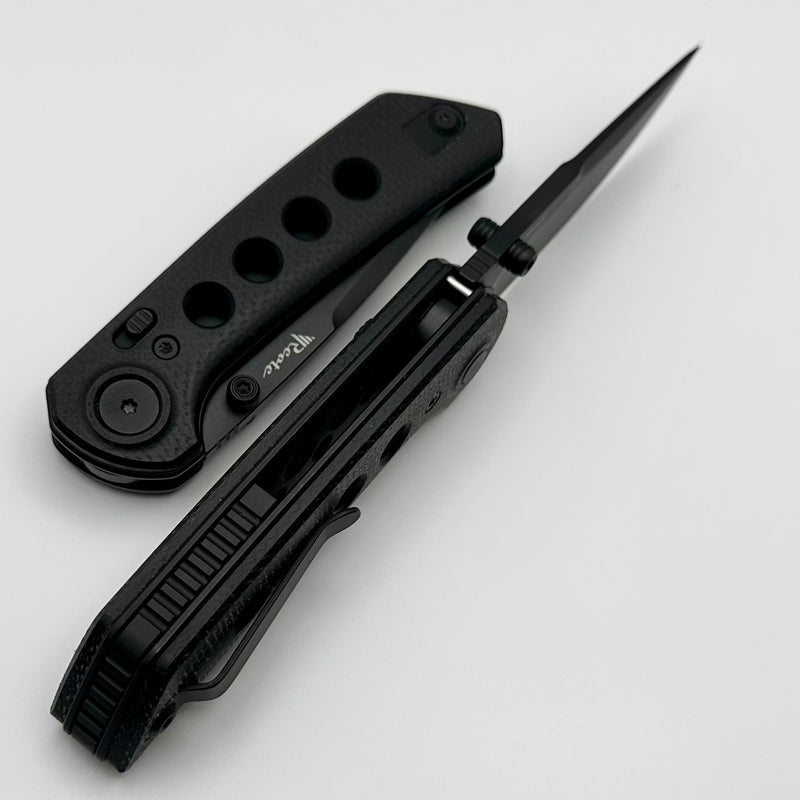 Reate Knives PL-XT Black Micarta w/ Black G-10 Inlays & Black PVD Nitro-V