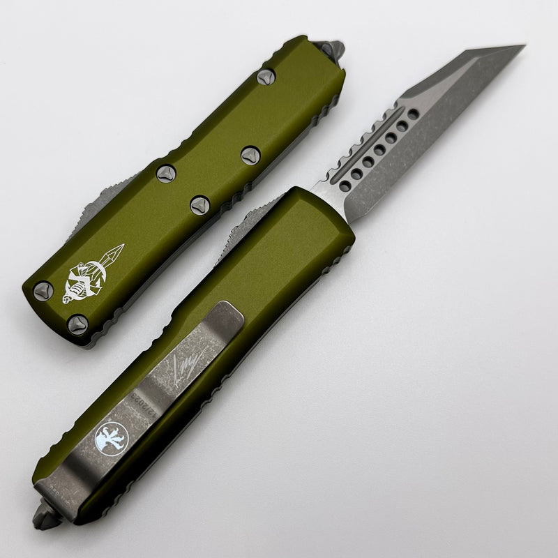 Microtech UTX-85 Warhound Apocalyptic & OD Green Signature Series 719W-10APODS