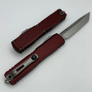 Microtech Ultratech ZBP Tanto Stonewash M390MK w/ Merlot Handle 1123-10MR
