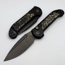 Microtech Knives LUDT Gen III DLC S/E w/ Pro-Tech Composites Carbon Fiber Inlays Signature Series 1135-1DLCTSAE