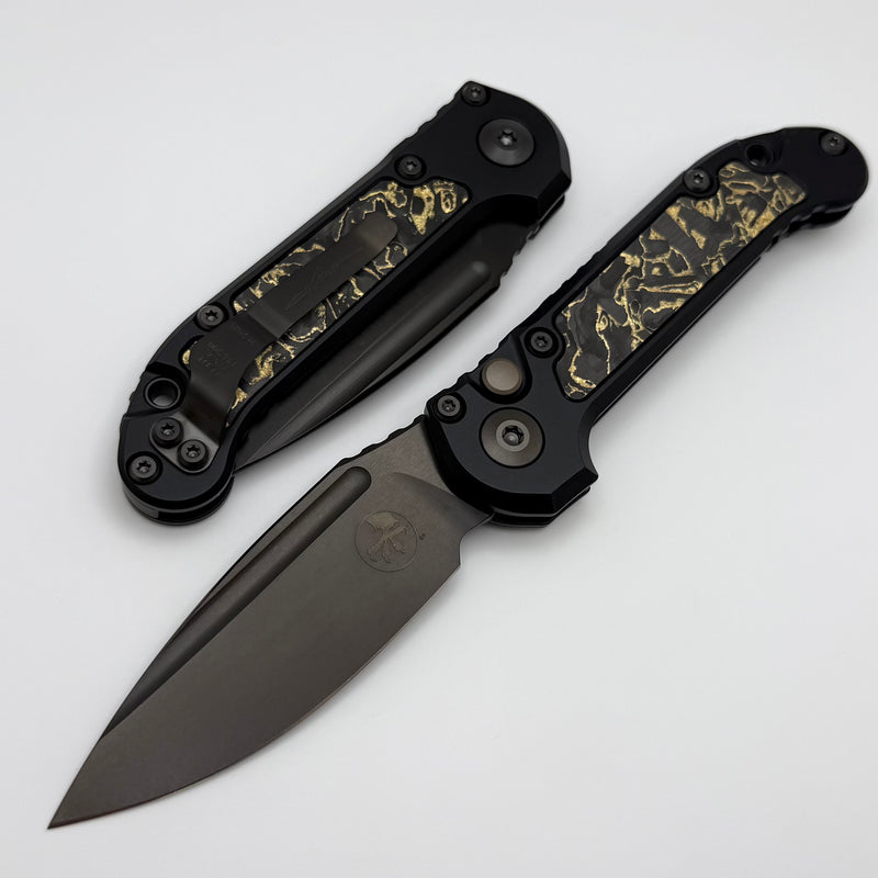 Microtech Knives LUDT Gen III DLC S/E w/ Pro-Tech Composites Carbon Fiber Inlays Signature Series 1135-1DLCTSAE