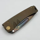 Medford Marauder Full Size Old School Bronze Titanium Handles w/ 0.26" Vulcan 3V Drop Point