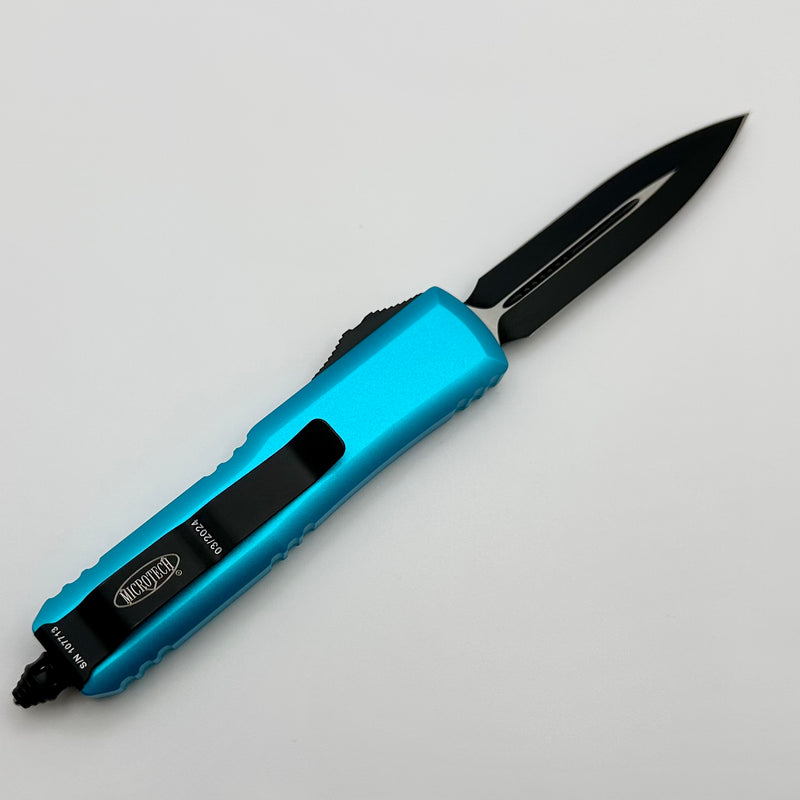 Microtech UTX-85 Double Edge Black & Turquoise 232-1TQ
