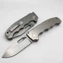 Demko Knives MG AD20 w/ Smooth Titanium Handles & MagnaCut Clip Point One Per Household