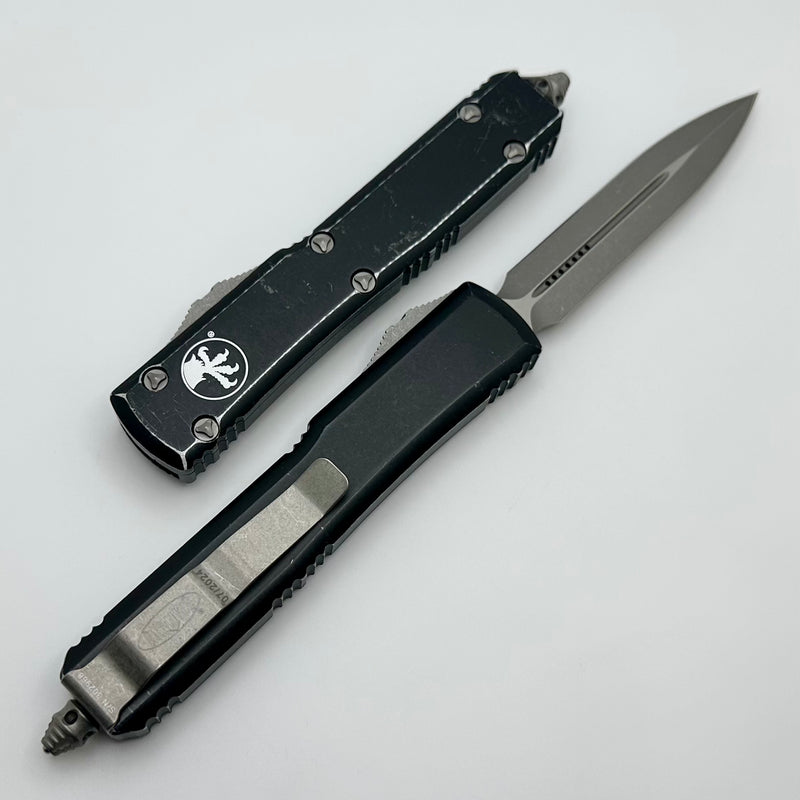 Distressed Microtech Microtech Ultratech Double Edge Apocalyptic Standard & Distressed Blac