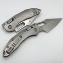 Microtech Marfione Select Manual Stitch RAM LOK Titanium Handles & Part Serrated Stonewash M390MK w/ Double Vapor Blast & Bronze Accents 169RL-11MS1