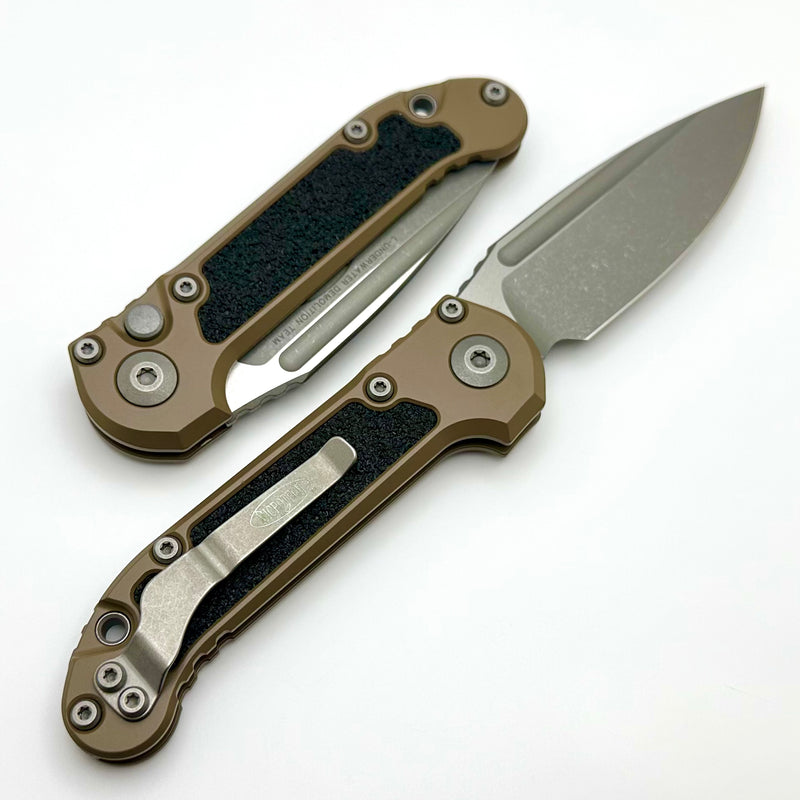 Microtech Knives LUDT Gen III Apocalyptic Drop Point w/ Cerakote Dark Earth Handle NCB Exclusive 1135-10APDENCB