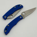Spyderco Honeybee Blue G-10 Handles w/ 12c27 C137GBLP