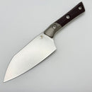 Microtech Santoku 4.2" Black Cherry  G-10/Titanium Bolster Handle w/ Stonewash M390MK 3300B-10BC