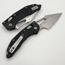 Microtech Knives Manual M-Stitch RAM LOK Black Frag Aluminum Handles & Stonewash M390MK 169MRL-10FR