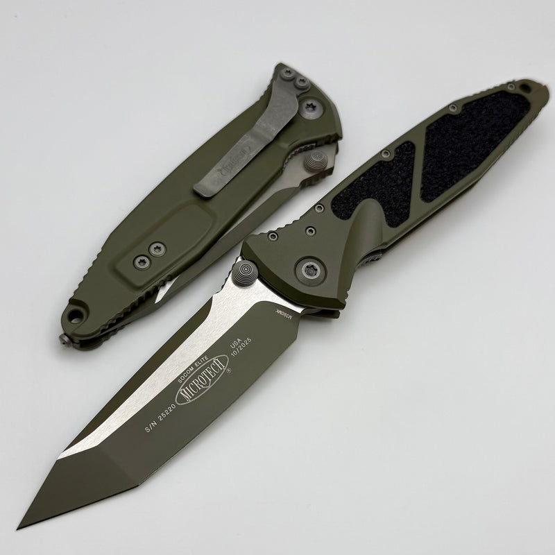 Microtech Socom Elite Tanto Edge Manual Cerakote Moss Green 161-1MG-C21Z13