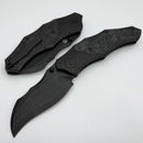 We Orc Boss Black Titanium Handle w/ Shredded Carbon Fiber Inlays & Black Stonewash 20CV WE24042-1