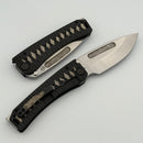 Medford Marauder Full Size Black Tsumami-Maki Wrap Titanium Handles w/ 0.26" Tumbled 3V Drop Point