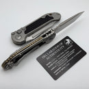 Microtech Knives LUDT Gen III Full Serrated Apocalyptic Tanto & Titanium Handles w/ Textured Inlays & Bronze Accents 1136-12MS2