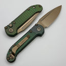 Microtech Marfione Select LUDT Gen III Antique Green Frag Titanium Handles & Bronze S/E 1135-13FRMS1