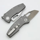 Demko Nano Shark w/ Textured Titanium Handles & Shark Foot CPM-20CV