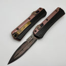 Marfione Select Microtech Glykon Black Handle w/ Rose Gold PVD & Bronze Ti Accents w/ Coppermai Bayonet 184-16MS1