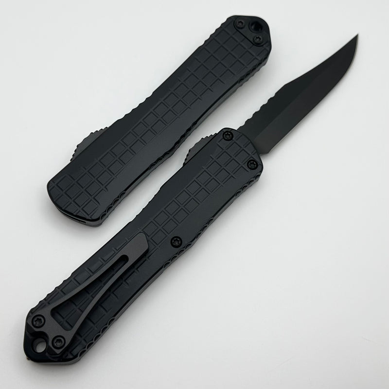 Heretic Knives Manticore E Tactical Black Grenade Grip w/ DLC Bowie MagnaCut H026BF-6A-T